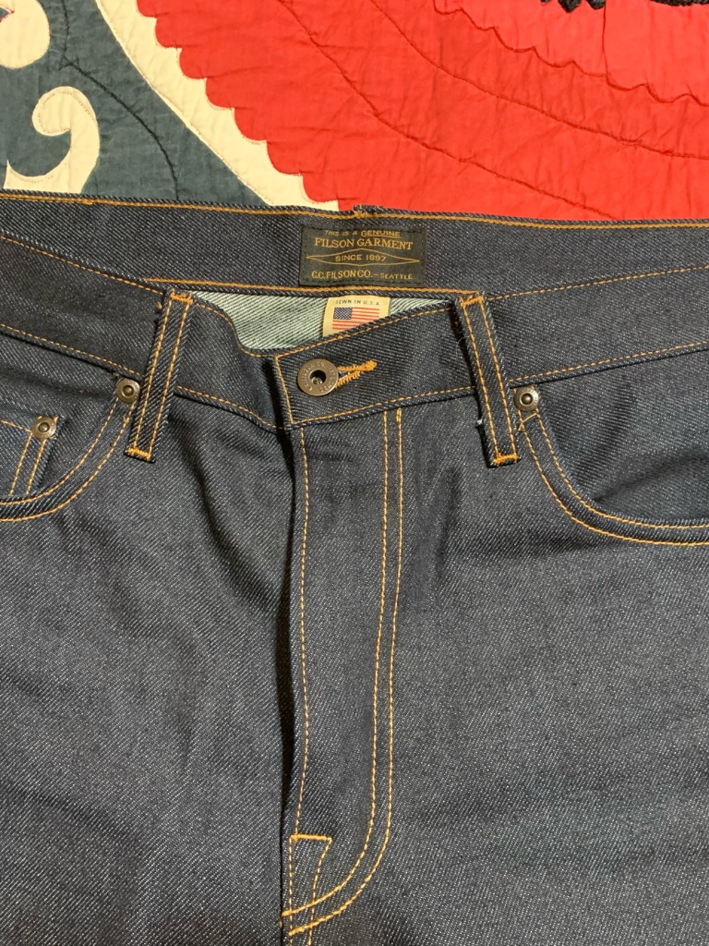 Filson Muleskinner Men's Jeans Navy Blue - Picture 5 of 11